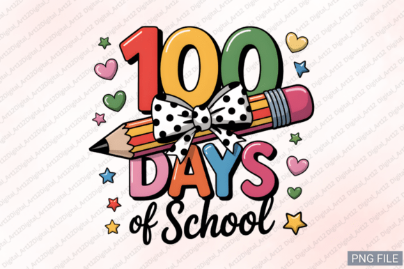 100 Days of School PNG, Teacher Design