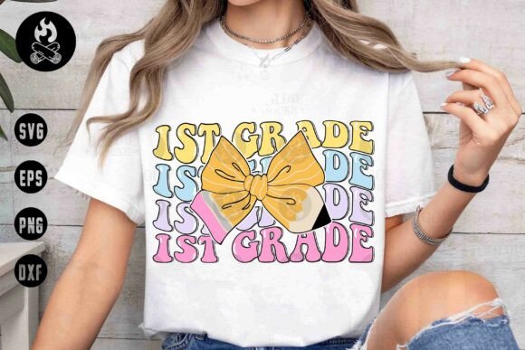 1st Grade Bow Pencil SVG, Bow Pencil Svg