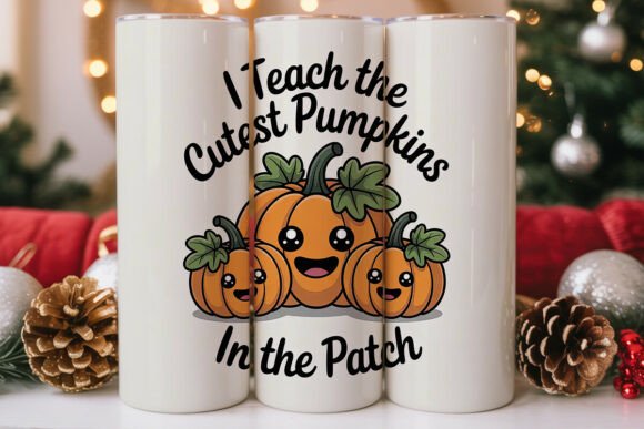 Cute Pumpkins Teacher 20oz Tumbler Graphics