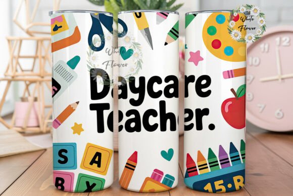 Daycare Teacher 20oz Tumbler Wrap Graphics