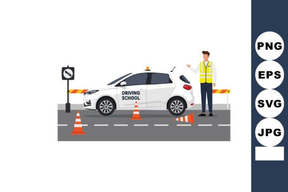 Driving School Car Graphic for Branding