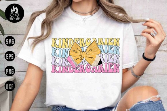 Kindergarten Pencil Bow SVG, Preschool Graphics