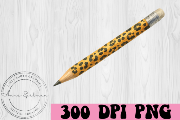 Leopard Print School Pencil: Graphics for Editorial & Web Design