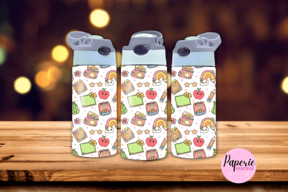School 12oz Flip Top Tumbler Wrap Png