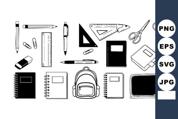 School Stationery Set: Graphics and Illustrations for Real Projects