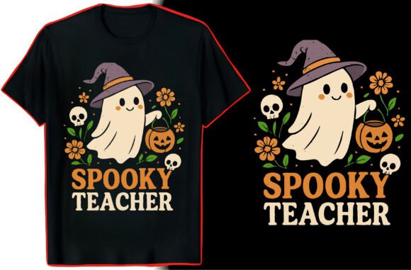 Spooky Teacher Halloween TShirt Graphics