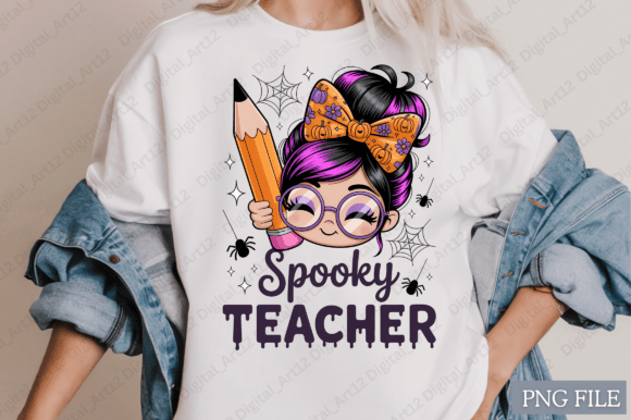 Spooky Teacher Sublimation Design