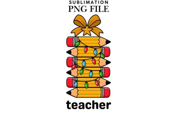Teacher Christmas Png Design