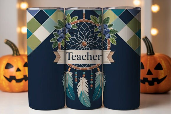 Teacher Dreamcatcher 20oz Tumbler Wrap Graphics