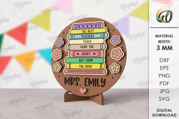 Teacher Table Decor Laser Cut Graphics