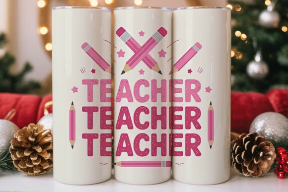 Teacher Tumbler Wrap PNG Graphics