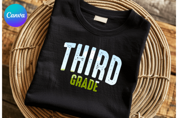 Third Grade Retro School Canva Frame Graphics